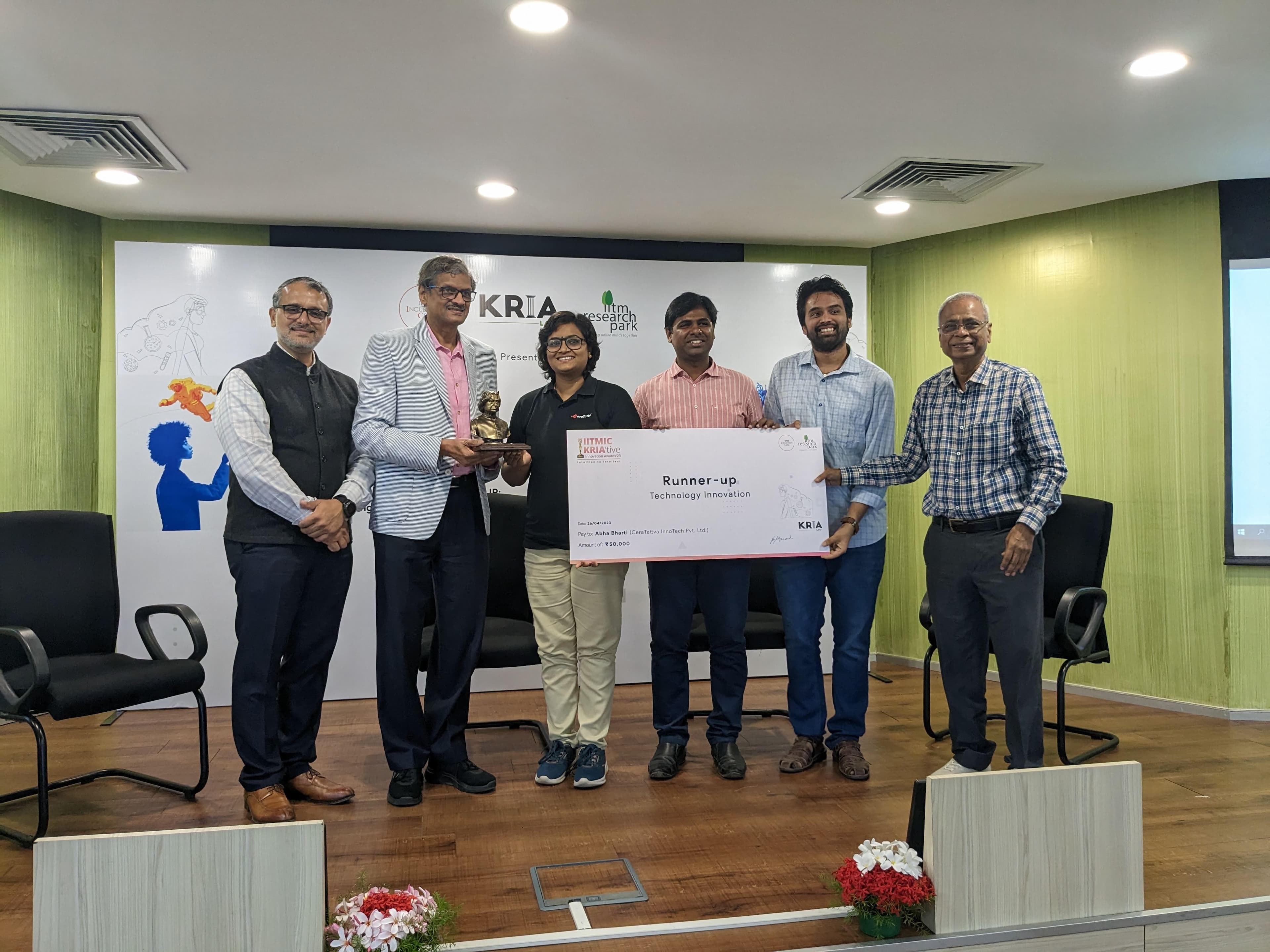 Runner-up, IITM IC KRIA’Tive Awards 2023